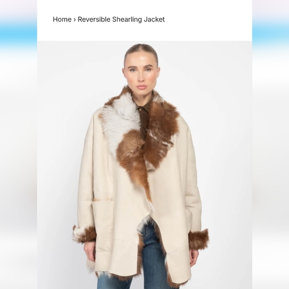 Brand New Giorgio Brato Real Shearling Reversible Leather Jacket Size IT40 - Picture 5 of 13